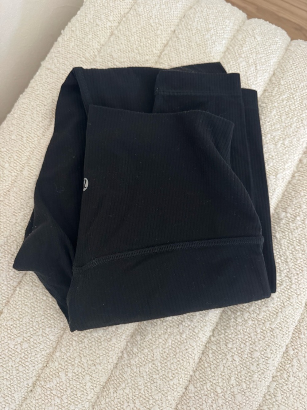 lululemon athletica Black Ribbed Leggings